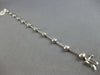 ESTATE .52CT DIAMOND 14K WHITE GOLD ROUND BEZEL BY THE YARD LOVE TENNIS BRACELET