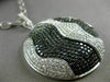 LARGE 4.51CT WHITE & BLACK DIAMOND 18KT WHITE & BLACK GOLD CIRCULAR WAVE PENDANT
