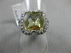 ESTATE 3.25CT DIAMOND & YELLOW TOPAZ 14K WHITE GOLD HALO FRIENDSHIP PROMISE RING