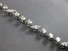 3.15CT DIAMOND 14KT WHITE GOLD 3D ROUND MULTI LEAF BY THE YARD TENNIS BRACELET