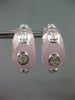 LARGE 37.55CT DIAMOND & AAA PINK QUARTZ 18KT WHITE GOLD CLIP ON HANGING EARRINGS