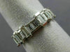 ESTATE 1.35CT EMERALD DIAMOND 18KT WHITE GOLD 3D WEDDING ANNIVERSARY RING 11380