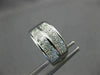 ESTATE WIDE 2.26CT PRINCESS DIAMOND 14KT WHITE GOLD 3D MULTI ROW HUGGIE EARRINGS