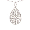 EXTRA LARGE 2.95CT DIAMOND 18KT YELLOW GOLD MULTI FLOWER TEAR DROP FUN PENDANT