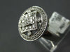 ESTATE WIDE .62CT DIAMOND 18KT WHITE GOLD OPEN FILIGREE CIRCULAR SQUARE FUN RING