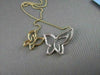 ANTIQUE 18KT WHITE & YELLOW DOUBLE BUTTERFLY DIAMOND NECKLACE