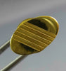 ESTATE 14KT YELLOW GOLD 3D CLASSIC MATTE AND SHINY OVAL MENS PIN