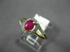 ESTATE .58CT DIAMOND & AAA RUBY 14K YELLOW GOLD 3D LOVE KNOT FRIENDSHIP FUN RING