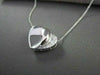 ESTATE LARGE .25CT DIAMOND 18KT WHITE GOLD HEART PENDANT + CHAIN F/G VS #7732