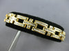 LARGE 4.0CT DIAMOND 14K YELLOW GOLD 3D CHANNEL SQUARE MULTI LINK TENNIS BRACELET