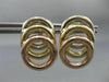ESTATE LARGE 14K WHITE YELLOW & ROSE GOLD CIRCLE OF LIFE HANGING EARRINGS #22755