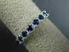 ESTATE .60CT AAA SAPPHIRE 14KT WHITE GOLD 3D 9 STONE WEDDING ANNIVERSARY RING