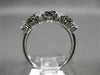 WIDE 1.0CT WHITE & BLACK DIAMOND 14KT WHITE GOLD MULTI ROW MULTI FLOWER FUN RING