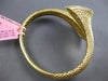 LARGE 2.21CT WHITE & INTENSE YELLOW DIAMOND 18KT YELLOW GOLD 3D BANGLE BRACELET