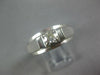 ESTATE .25CT DIAMOND 14KT WHITE GOLD 3D CLASSIC ROUND MENS RING