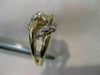 WIDE ESTATE DIAMOND 14K WHITE YELLOW GOLD COCKTAIL ROPE KNOT RING F/G VVS #19483
