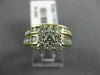 LARGE 1.54CT ROUND DIAMOND & AAA SAPPHIRE 14K YELLOW GOLD 3D ENGAGEMENT RING SET