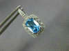 ESTATE 3.31CT CZ & AAA BLUE TOPAZ 14KT WHITE GOLD 3D LEVERBACK HANGING EARRINGS