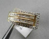ANTIQUE 14K GOLD WIDE TWO TONE DIAMOND 1.45CT BELT RING