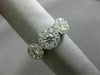 ESTATE WIDE 1.55CT ROUND DIAMOND 18K WHITE GOLD 3D PAST PRESENT FUTURE LOVE RING