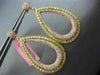LARGE 5.25CT PINK & FANCY YELLOW DIAMOND 18K YELLOW & ROSE GOLD HANGING EARRINGS