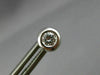 ESTATE .54CT DIAMOND 14K WHITE GOLD CLASSIC BEZEL SOLITAIRE STUD EARRINGS #25788