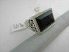 ANTIQUE RECTANGULAR 36.40CT BLACK ONYX DIAMOND 18K RING