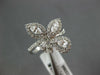 LARGE 1.22CT DIAMOND 18K WHITE GOLD ROUND MARQUISE & PEAR SHAPE FLOWER LOVE RING