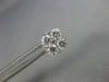 1.09CT DIAMOND 18KT WHITE GOLD 3D ROUND CLUSTER INVISIBLE SQUARE STUD EARRINGS