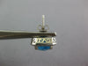 LARGE 5.44CT DIAMOND & AAA BLUE TOPAZ 14KT WHITE GOLD CUSHION CUT STUD EARRINGS