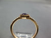 ESTATE .43CT DIAMOND & AAA AMETHYST 14K ROSE GOLD 3D TRILLION CUT BEZEL FUN RING