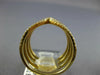 ESTATE LARGE .82CT DIAMOND 18K YELLOW GOLD 3D CLASSIC MULTI ROW V SHAPE FUN RING