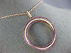 LARGE 1.95CT DIAMOND & AAA PINK SAPPHIRE 18KT ROSE GOLD CIRCLE OF LIFE PENDANT