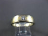 ESTATE .18CT DIAMOND 18KT WHITE & YELLOW GOLD SOLITAIRE BURNISH MEN RING  #11227