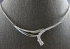 LARGE 1.0CT DIAMOND 14KT WHITE GOLD JOURNEY GRADUATING JOURNEY V SHAPE NECKLACE