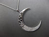 ESTATE LARGE .23CT DIAMOND 18KT WHITE GOLD 3D ETOILE MOON FLOATING PENDANT