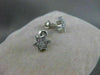 ANTIQUE .50CTW DIAMOND STAR CLUSTER 14K WHITE GOLD POST EARRINGS FG VVS/VS #5272
