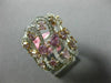 EXTRA LARGE 3.15CT WHITE & PINK DIAMOND 18K WHITE & ROSE GOLD ANNIVERSARY RING