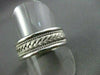 ESTATE WIDE 14K WHITE GOLD FILIGREE ROPE DESIGN MENS WEDDING RING BEAUTIFUL 1210