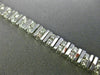 ESTATE WIDE 3.45CT DIAMOND 14KT WHITE GOLD 3D TWO ROW CHANNEL TENNIS BRACELET