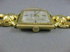 ANTIQUE WIDE 21K & 14K YELLOW GOLD JULES JERGENSON SWISS WATCH 18MM 7.75" #20176