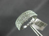 ESTATE WIDE .75CT DIAMOND 14KT WHITE GOLD 3D CLASSIC MULTI ROW ANNIVERSARY RING
