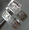 ESTATE 1.05CT DIAMOND 14KT WHITE GOLD 3D CLASSIC CLIP ON LOVE EARRINGS #16378