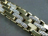 ESTATE WIDE LONG 4.0CT DIAMOND 14K WHITE & YELLOW GOLD MULTI LINK BRACELET #2226