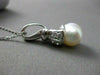 ESTATE .24CT DIAMOND & AAA SOUTH SEA PEARL 14KT WHITE GOLD PENDANT & CHAIN 19615
