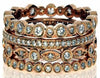 LARGE 1.11CT DIAMOND 18KT ROSE GOLD MULTI BAND FILIGREE ETERNITY STACKABLE RING