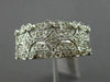 ESTATE WIDE .33CT DIAMOND 14K WHITE GOLD OPEN FILIGREE MILGRAIN ANNIVERSARY RING
