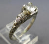 ANTIQUE ART DECO .30CT OLD MINE DIAMOND 18KT WHITE GOLD ENGAGEMENT RING #27193