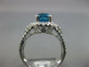 LARGE 4.05CT DIAMOND & AAA BLUE ZIRCON 14KT WHITE GOLD OVAL HALO ENGAGEMENT RING