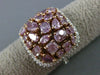 ESTATE 3.32CT WHITE & PINK DIAMOND 18KT WHITE & ROSE GOLD MULTI SHAPE HALO RING
